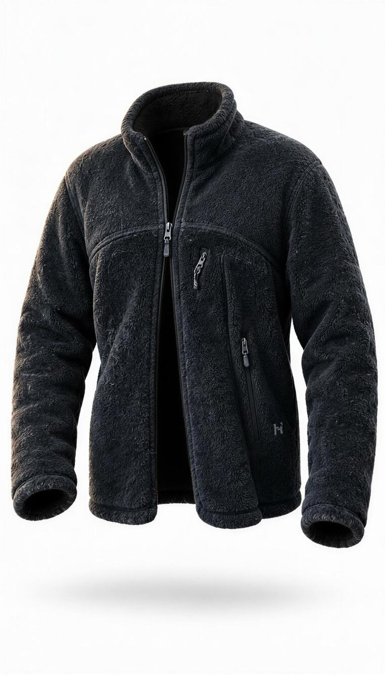 Patagonia Jacket Mens L Black Full Zip High Pile Fleece Zip